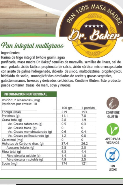 Larga vida Integral Multigrano 725 grs x 8 unds